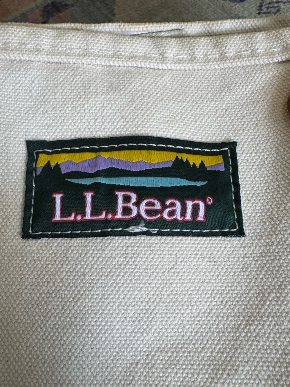 L.L.Bean Leather-Handle Katahdin Boat and Tote Navy Cream - Picture 9 of 9